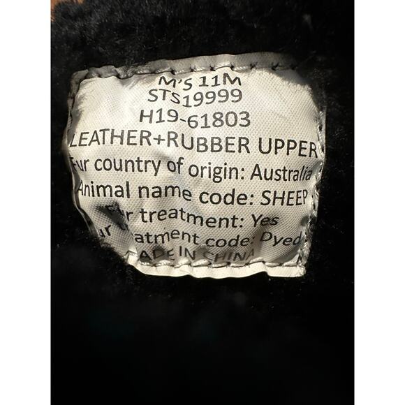 Sperry Men’s Ice Bay Tall Waterproof Shearling Snow Boots – Black – Size 11 - Picture 8 of 12